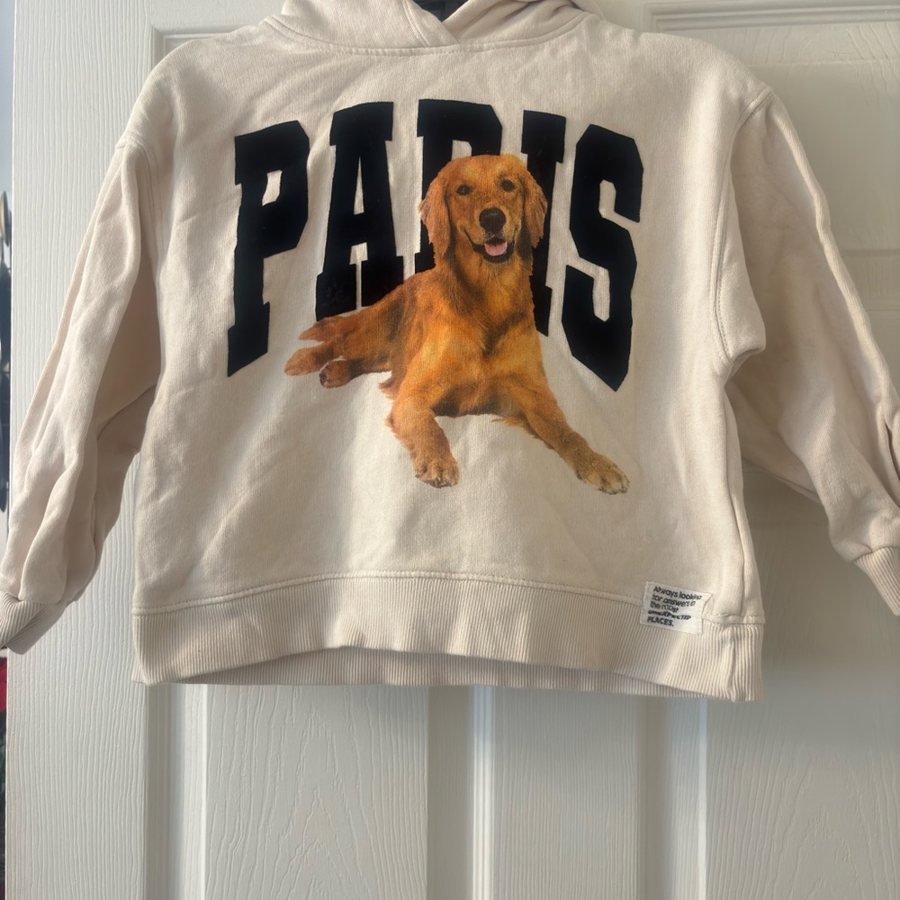 Girls Hoodie with Paris Print